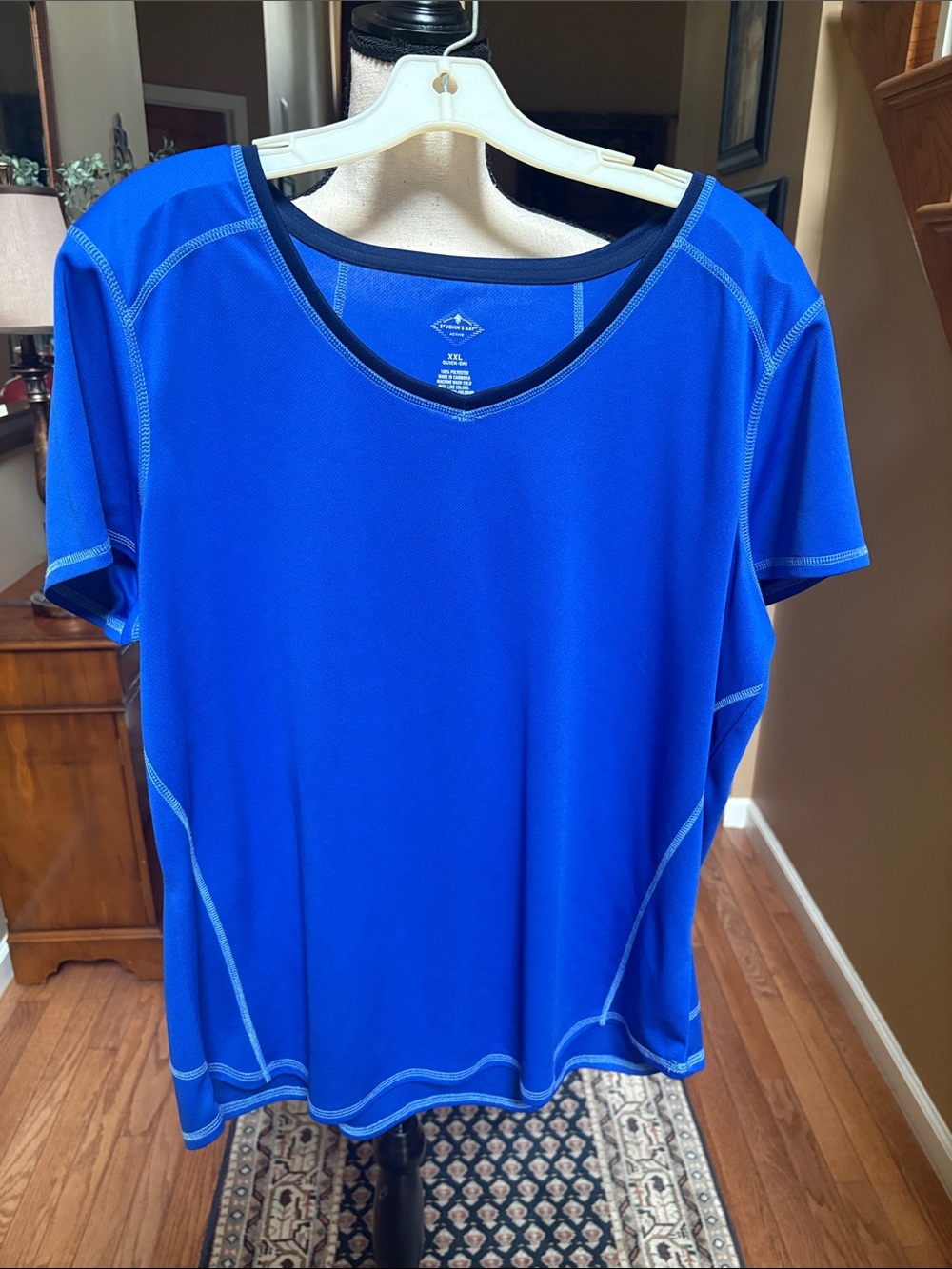 St. John's Bay Women's Blue Active Performance Tee